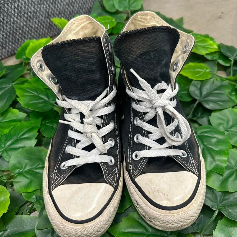 Converse Chuck Taylor All Star High Top Black Canvas Sneakers Men's 6 Women's 8